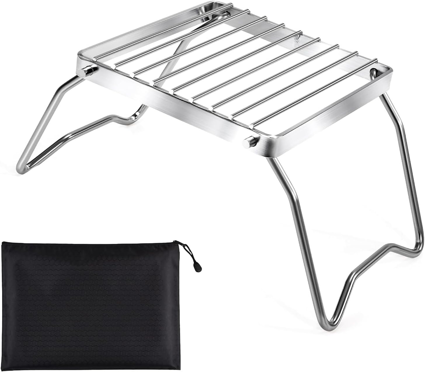 Klappbarer Mini-grill Aus Edelstahl Für Lagerfeuer Grill Mit Aufbewahrungstasche Für Camping