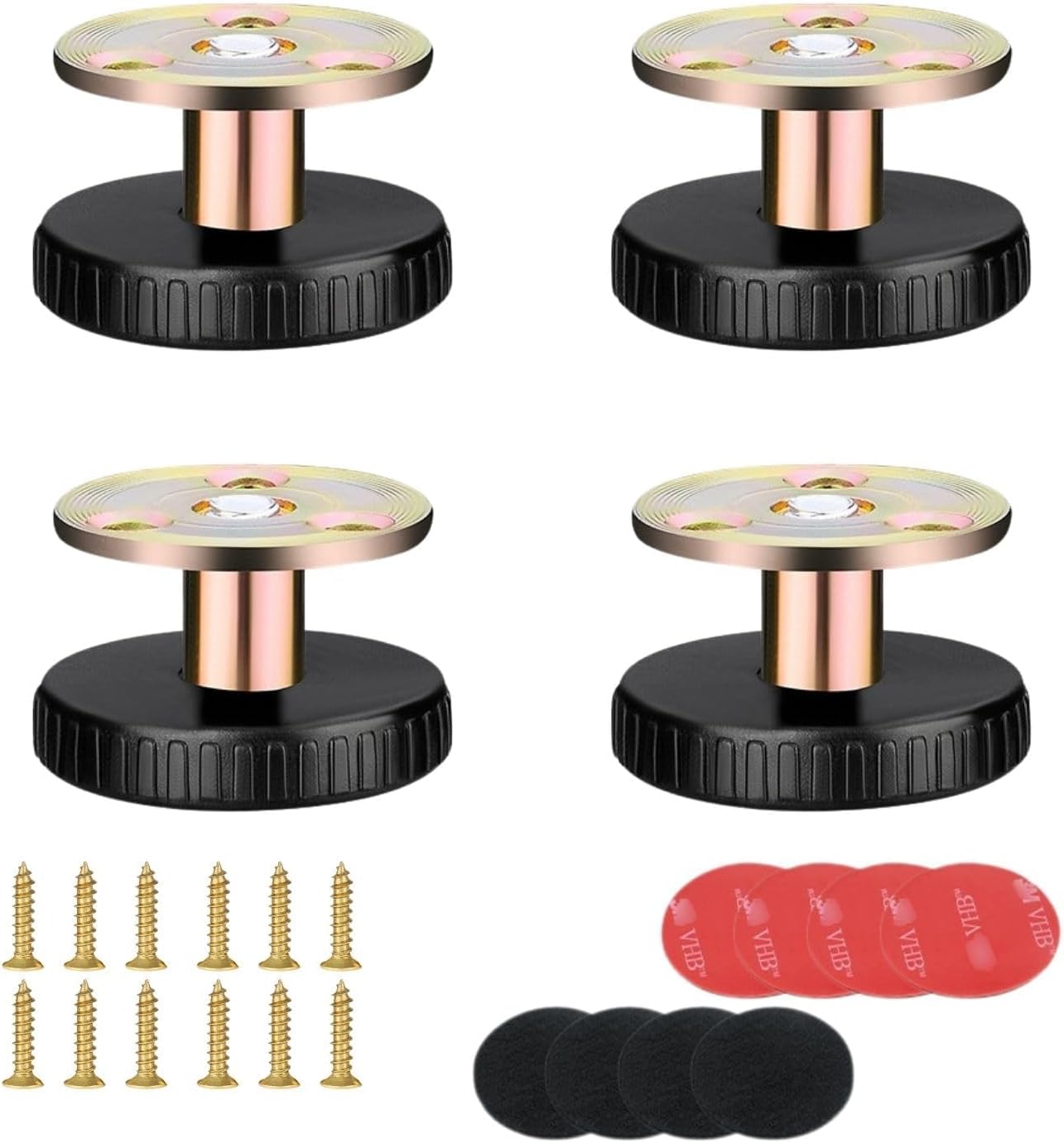 Höhenverstellbare Möbelfüße, 4 Stück, Höhenverstellbar Von 27 Bis 40 Mm, Geeignet Für Betten, Kleiderschränke Oder Tische, Mit Stabilen, Rutschfesten Pads