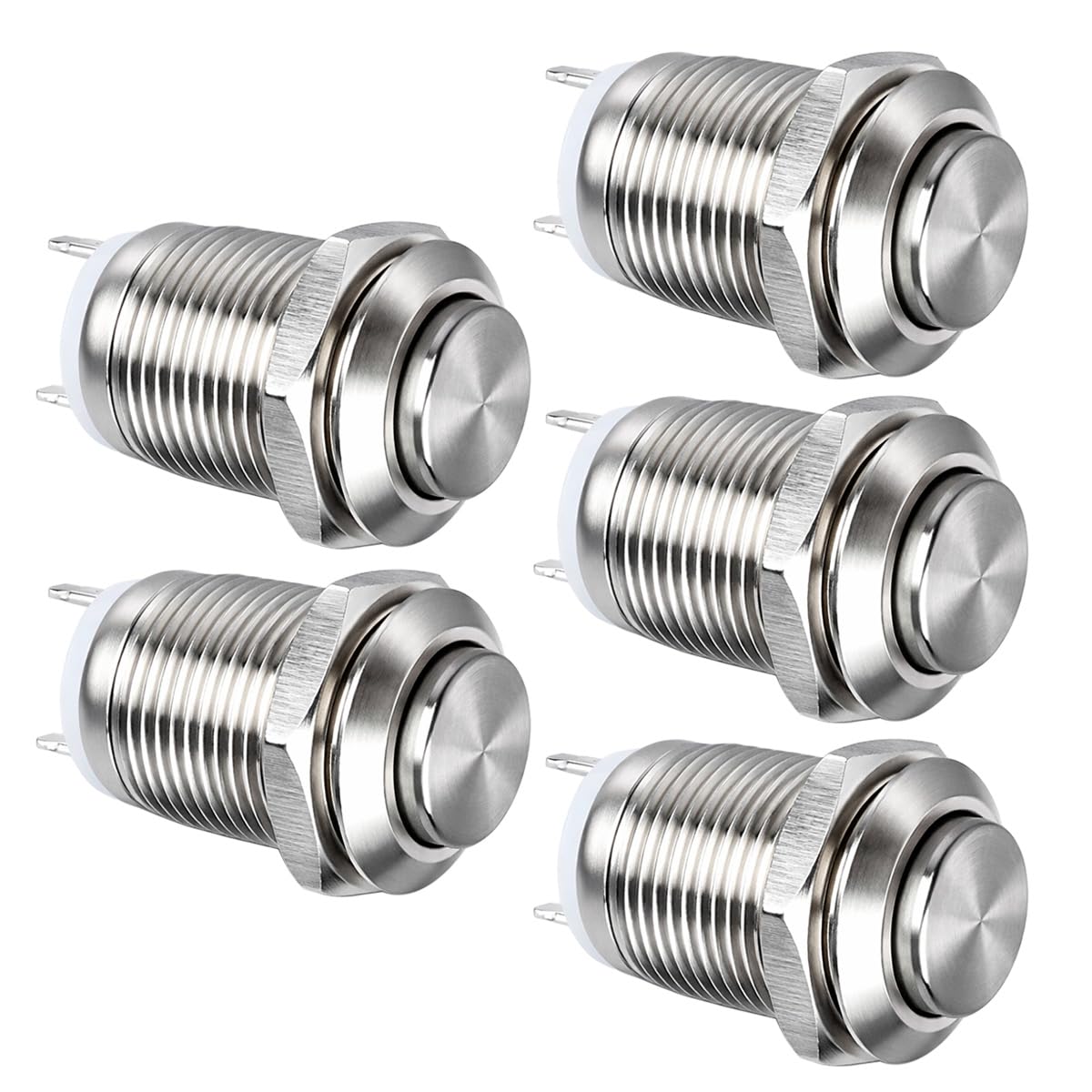 Set Mit 5 Wasserdichten Spst-metall-momentantastern (ohne Momentantaster - Aufrecht)