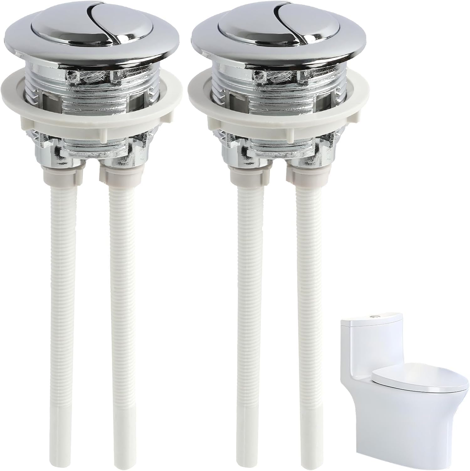 Set Mit 2 Universellen Zweimengenspülknöpfen, Zweimengenspülknopf Für Toiletten, Geeignet Für Toiletten, Wassersparend, Einfache Installation