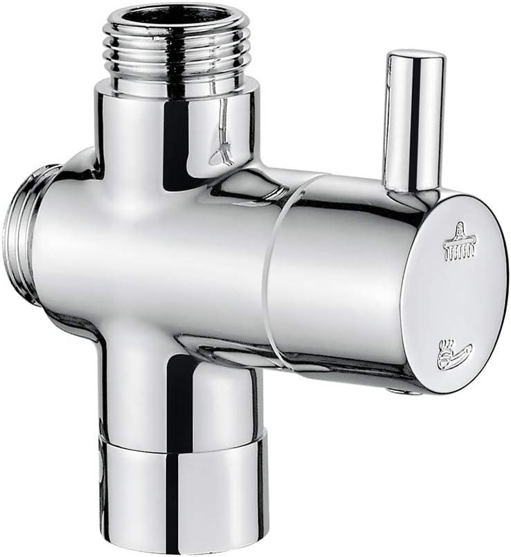 3-wege-absperrventil G1/2", Verchromtes Messing-duschumstellventil, Universaladapter Für Handbrause Und Fest Installierten Duschkopf