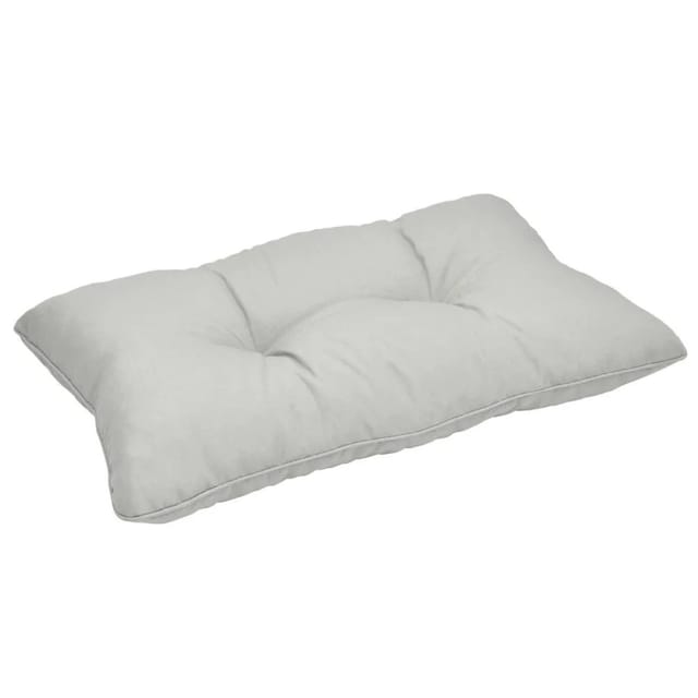 Loungekissen Xluna Rücken Hellgrau, 60x40x12 cm - Beautissu