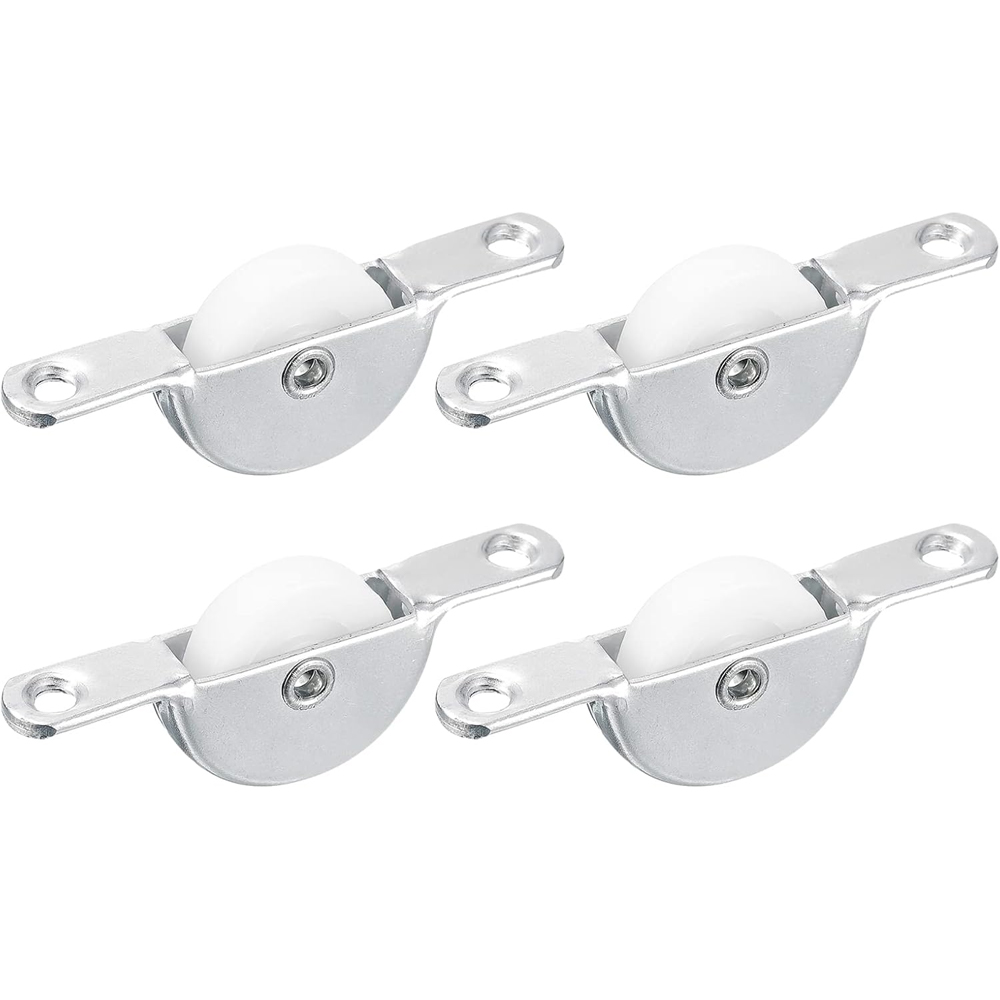 (25 Mm) 4 Stück, Schiebetürrollen Für Möbel, Fliegengittertüren, Kleiderschränke, Schränke, Weiß-silberfarben