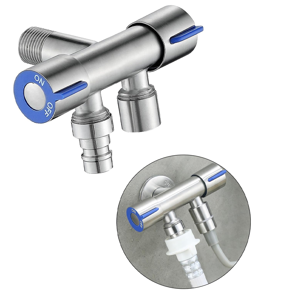 Umstellventil, Eckventil, Messing, Regelventil Mit Griff Für G1/2"-duschkopf, Wc, Waschmaschine, Toilette