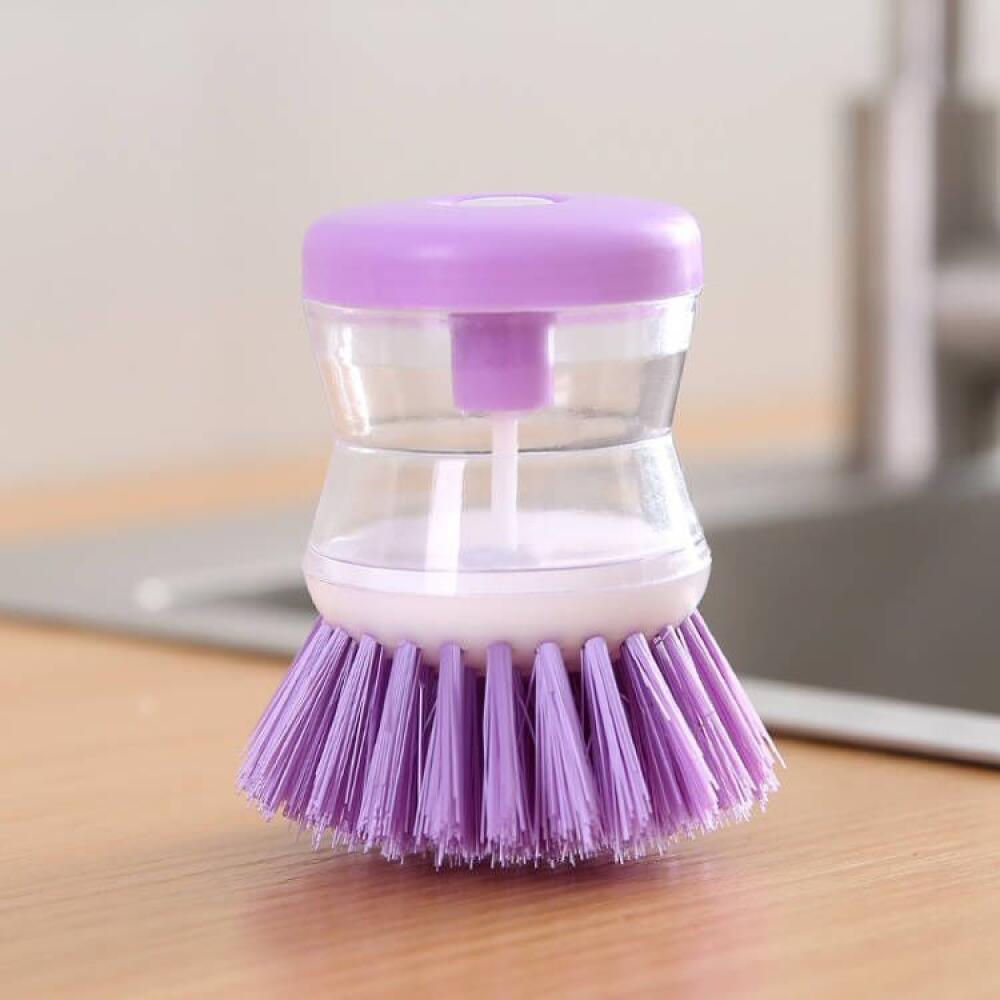 Set Aus Zwei Spülbürsten, Recycelbare Reinigungsbürsten, Geeignet Zum Reinigen Von Töpfen, Pfannen Und Küchenspülen, Lila.