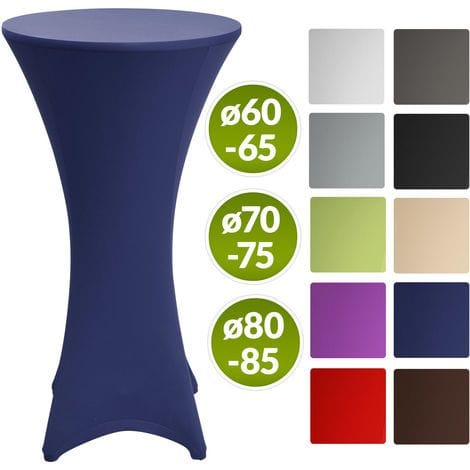 Stehtischhusse Stella Stretch Blau, 80cm ∅ - Beautissu