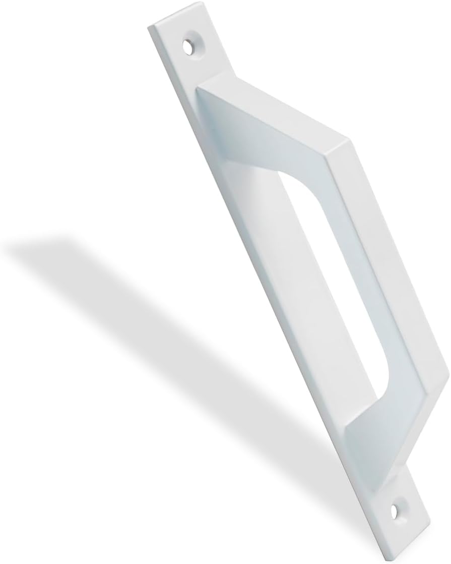 Schiebetürgriff – 200 X 25 X 40 Mm – Rechteckige Platte – Weiß – Aluminium – Für Schiebe- Oder Durchgangstüren