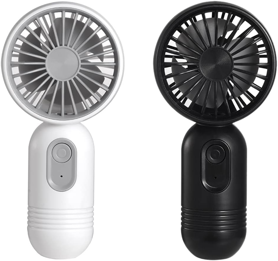 Mini-tragbarer Ventilator Im 2er-pack, Kleiner, Batteriebetriebener Usb-handventilator Mit 3 Geschwindigkeitsstufen Für Stilbewusste Mädchen, Kinder Und Frauen
