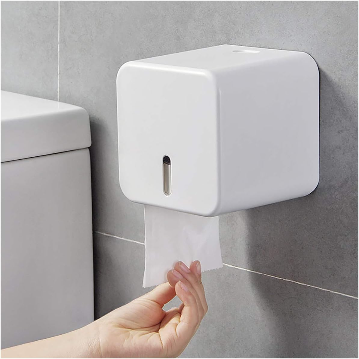 Toilettenpapierhalter, Wandmontierter Toilettenpapierrollenhalter, Wasser- Und Staubdicht - Für Badezimmer (weiß)