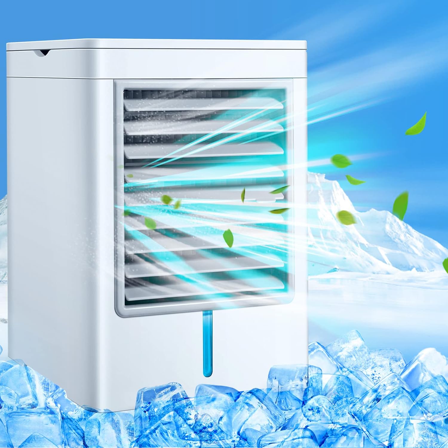 Leiser Luftkühler Mit Großem 470-ml-wassertank, Mini-tischventilator Mit Mehreren Geschwindigkeitsstufen, Für Schlafzimmer, Büro Und Camping