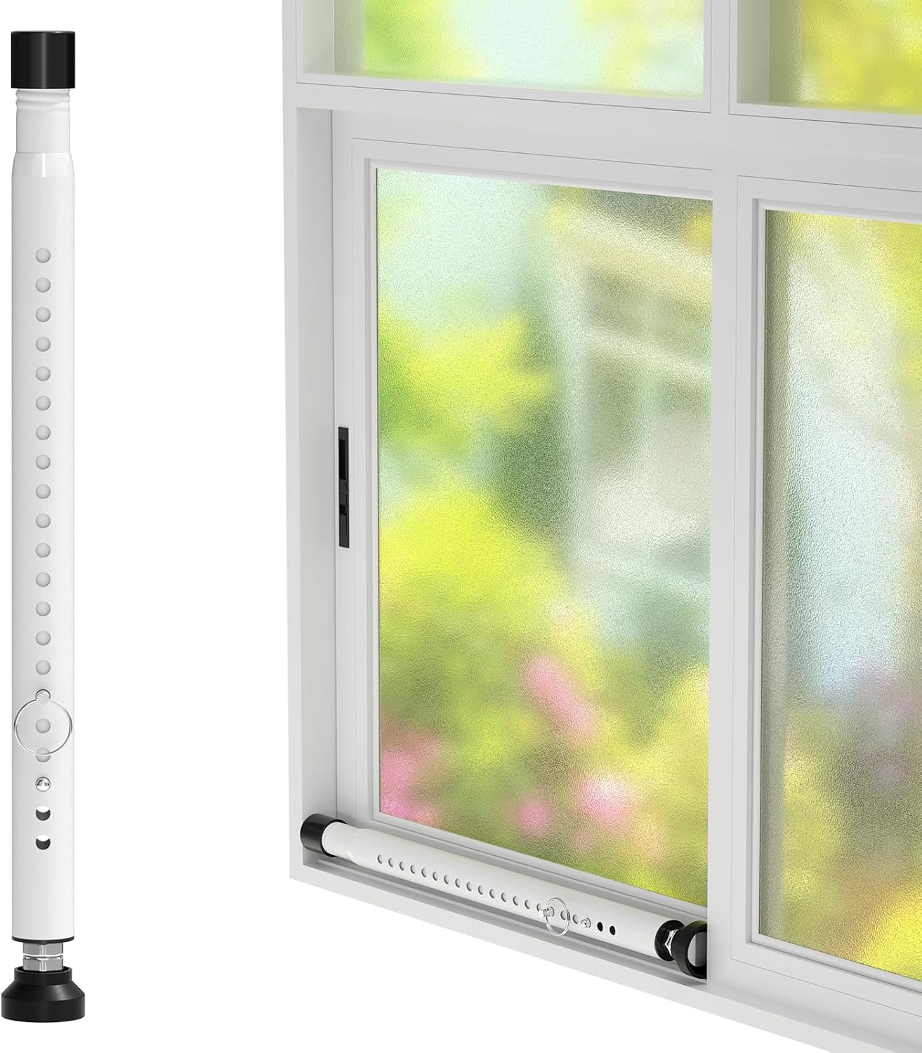 120 Cm Sicherheitsstange, Fenstersicherung, Einbruchschutz Für Schiebetüren, Gepanzertes Schloss, Verstellbare Fensterstange