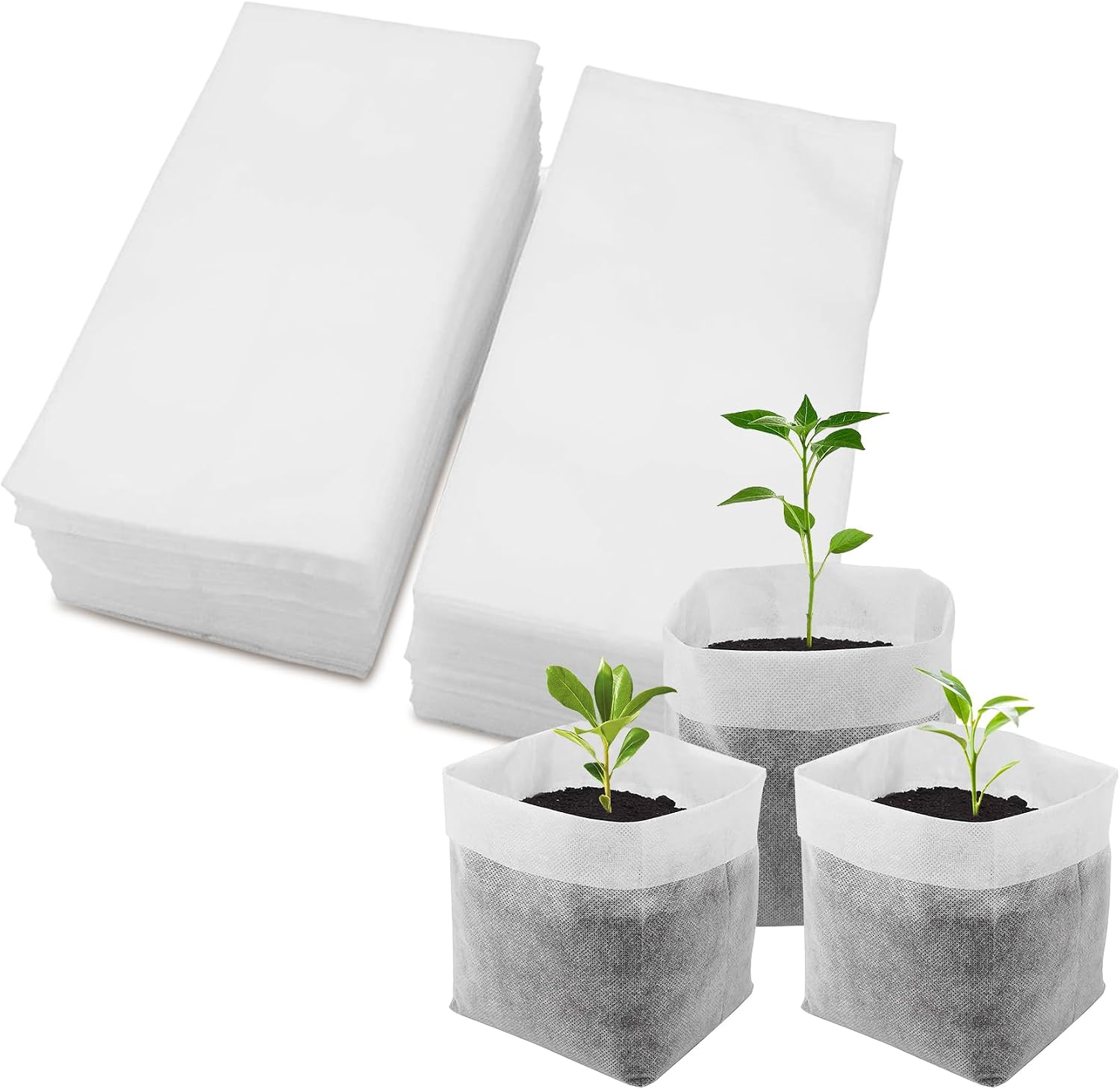 200 Biologisch Abbaubare Vlies-anzuchtbeutel – Pflanzsäcke, Anzuchttöpfe & Samentüten (bodenloser Gartentopf, Diy-gartenschale)