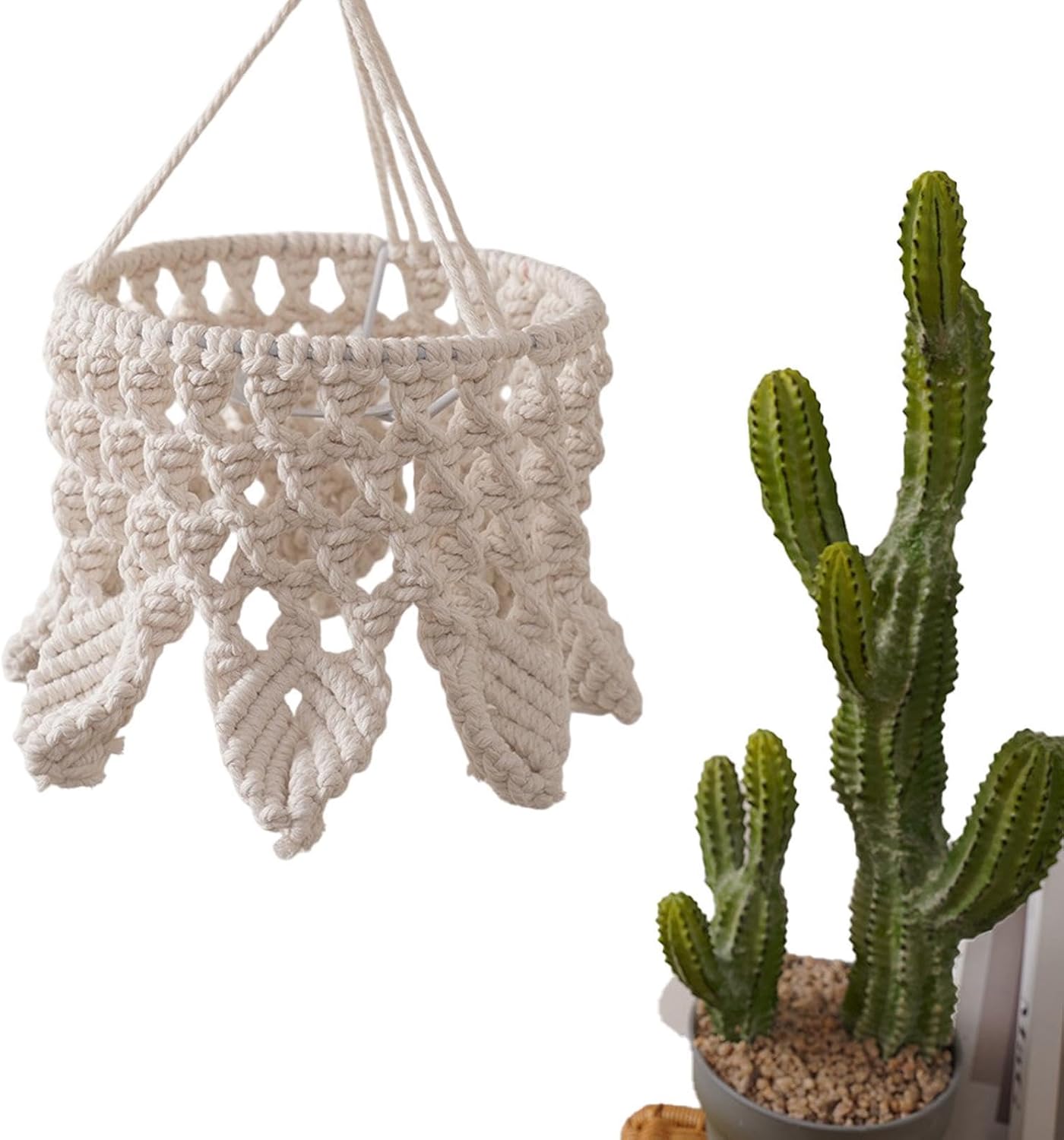 Handgewebter Boho-lampenschirm Gehäkelter Lampenschirm – Für Cafés, Schlafzimmer, Innenräume, Bibliothek, Flaschen, Zuhause, Tisch