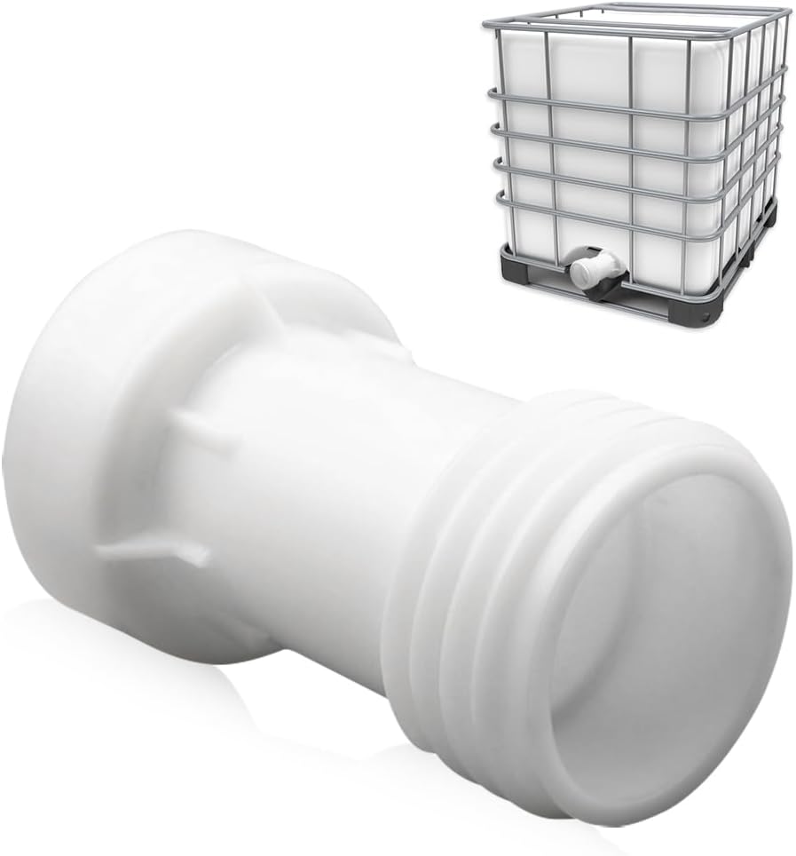 Ibc-tankzubehör, Ibc-adapter S60 X 6 Verlängerungsabstandshalter 60 Mm Ventil 1000 L Kunststofftank Grobgewinde Gerade S60 X 6 Zubehör