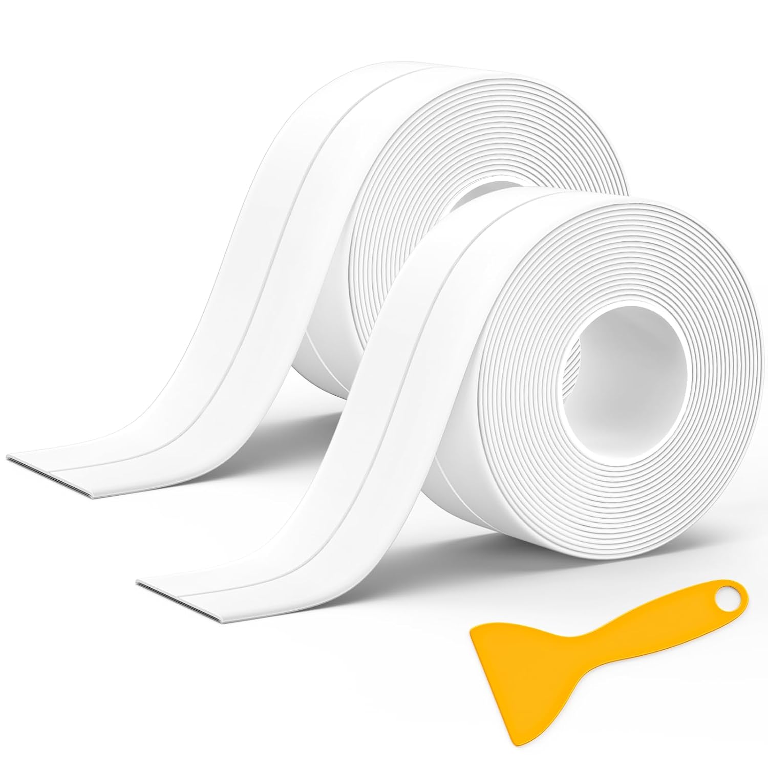 (2 Rollen) 320 X 3,8 Cm Weißes Baddichtband, Selbstklebend, Geeignet Für Viele Anwendungsbereiche In Dusche, Küche Oder Bad