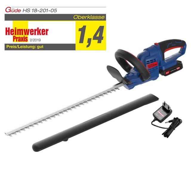 Güde - Akku Heckenschere hs 18-201-05 18V E³ Akkusystem 2,0Ah Akku Ladegerät 58596