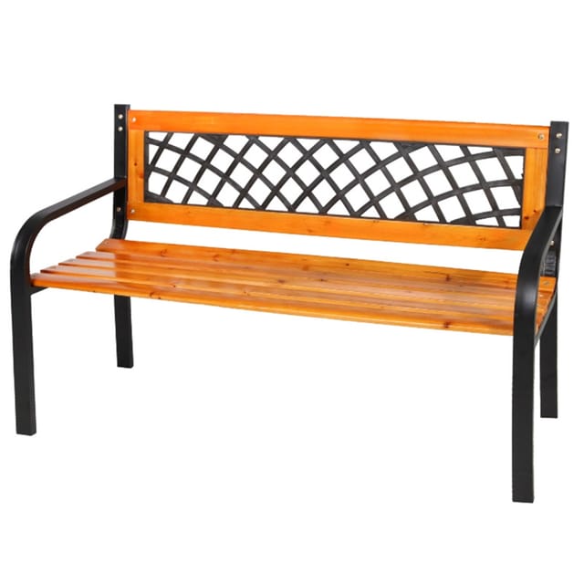 Linder Exclusiv Gmbh - Linder Exclusiv Gartenbank 2-Sitzer Parkbank bis 140 Kg mit Rückenlehnen Gartenmöbel Holzbank MC4354 118x52x74 cm