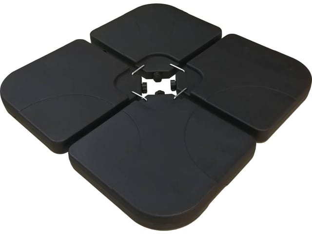 Fuß für Sonnenschirm 4 Beschwerungsplatten bis Größe 3 x 3 - 52 l - Schwarz