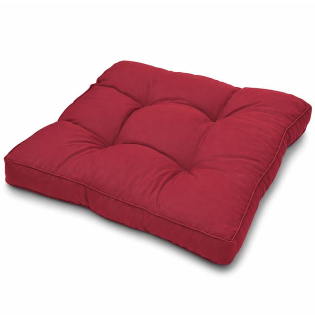 Loungekissen Xluna Sitz Rot, 70x70x10 cm - Beautissu