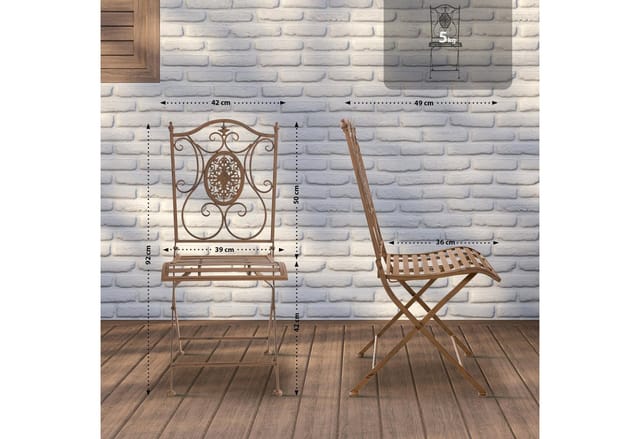 Klappstuhl Sibell antik braun
