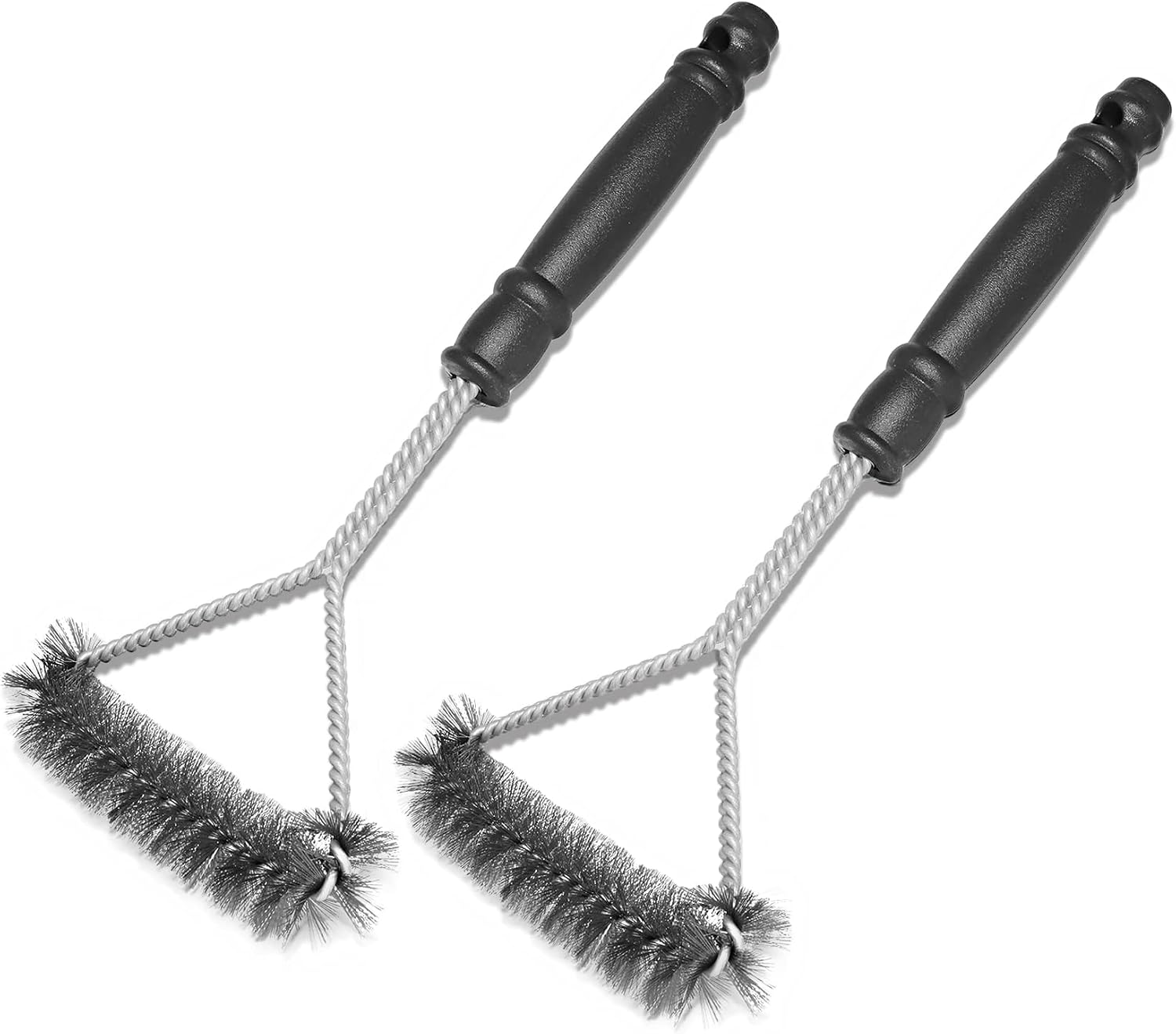 Set Mit 2 Kabellosen, Borstenlosen Grillbürsten, Outdoor-grillreinigungsbürste, Campingbürste – Schwarz
