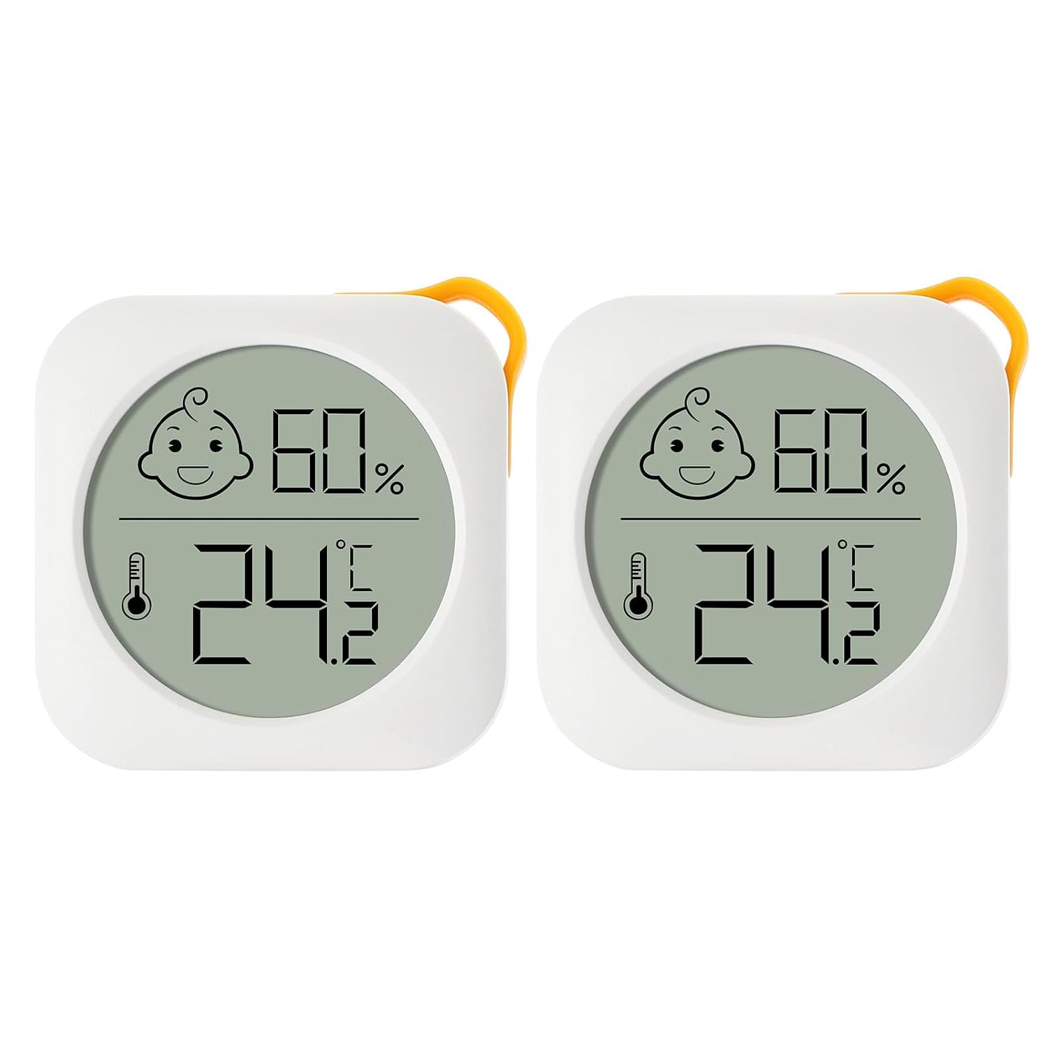 2er-pack Mini-digital-thermometer Mit Hoher Präzision Für Den Innenbereich, Temperatur- Und Feuchtigkeitsmesser Für Komfort In Haus Und Büro, Reptilienthermometer
