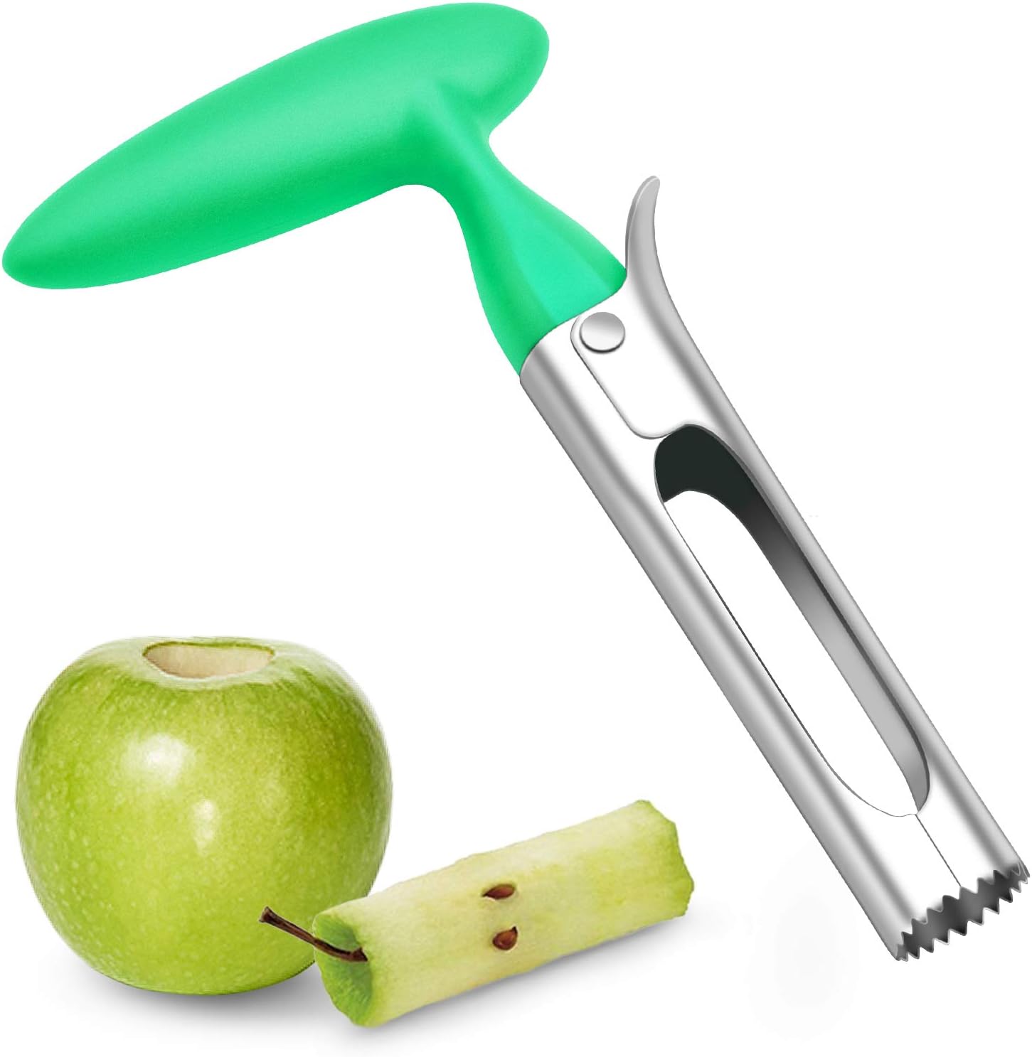 Apfelentkerner Mit Abs-griff Und Gezahnter Edelstahlklinge, Grün