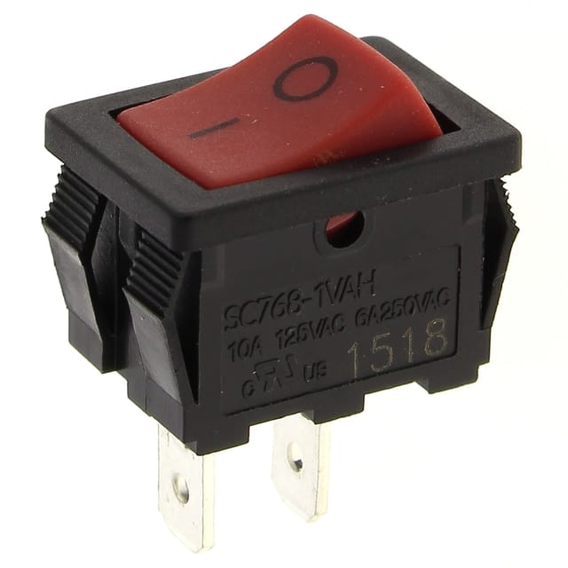 Schalter mit 2 roten Kabelschuhen für den Griff der Ryobi Motorsense