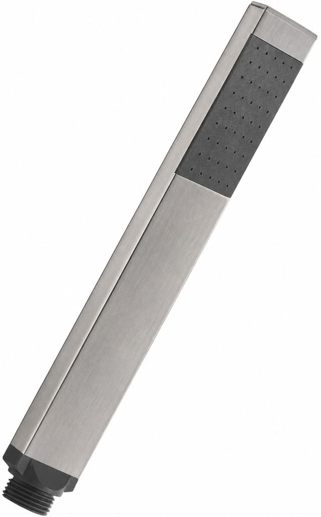 Paffoni - Einstrahl-Handbrause in der Farbe gebürsteter Stahl mit 1/2-Zoll-G-Anschluss ZDOC117ST Steel Looking