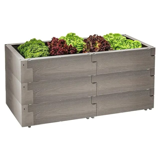 Juwel - Hochbeet Timber Ergoline 3er-Set 100% recyclebar Gartenbeet aus Kunststoff