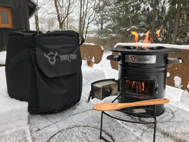 BBQ-Toro Raketenofen RAKETE 2, schwarz, Rocket Stove für Dutch Oven und vieles mehr, Outdoorofen