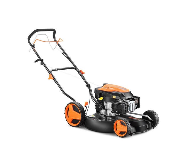 Benzin Rasenmäher Profi Mulchmäher mit 51 cm und Selbstantrieb leistungsstarker 196 cc Motor Motormäher Mulchen FX-RM51SA96 - Fuxtec