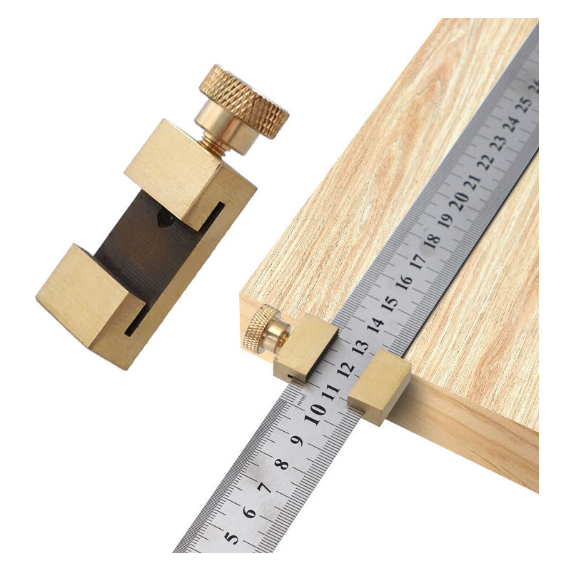 30 Cm Langes Positionierlineal Aus Edelstahl – Anschlag Aus Messing – 0,5 Mm Genauigkeit Für Holzbearbeitung – Langlebiges Markierungswerkzeug