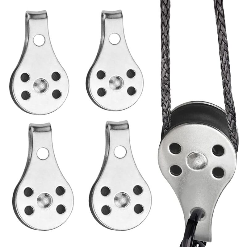 4-teiliges Set Aus Doppelten Edelstahl-drehrollen, Einzelblockrollen, Edelstahl-einzelblockrolle, Für Große Kajaks, Kanus, Fabriken, Gebäude Usw.