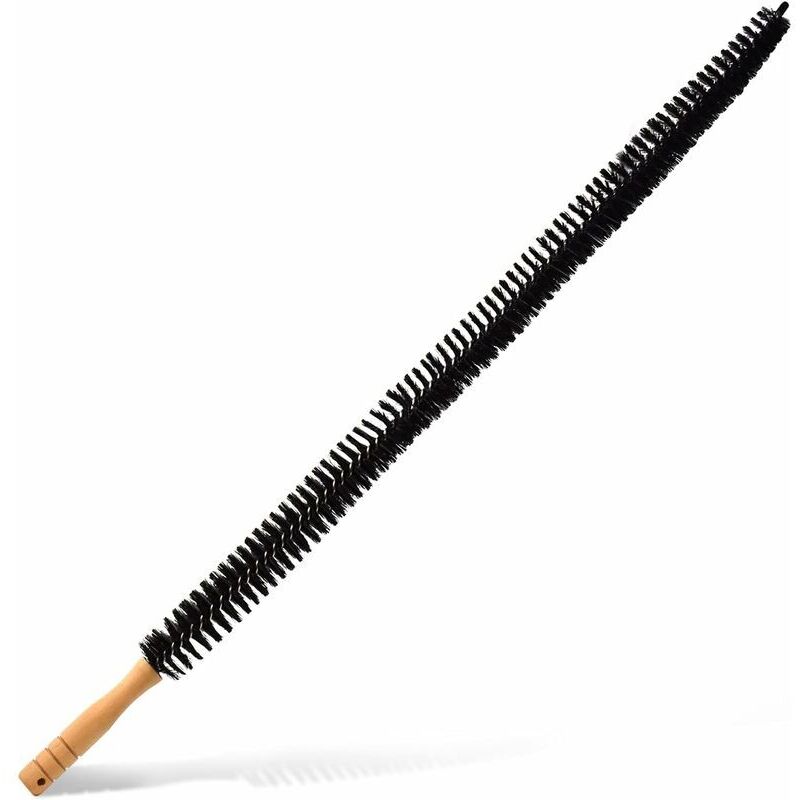 60 Cm Lange, Flexible Reinigungsbürste – Holzgriff – Mikrofaserkopf Für Heizkörper – Entfernt Effektiv Staub