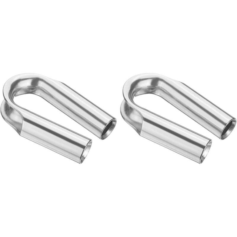 2/5" (10 Mm) Kabelrohrkausche Aus Edelstahl 304, 2 Stück Kabelrohrkausche Zum Schutz Von Industriellen Seilen, Silber
