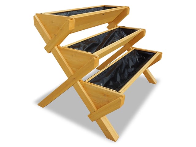 Habau - Hochbeet ''Trio'' mit 3 Pflanzkästen, aus Lärche, 110 x 74 x 89 cm