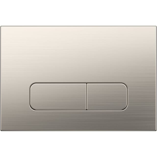 Drückerplatte Brushed Nickel Kompatibel zu Geberit Duofix Sigma (UP 320) 2 Mengenspülung