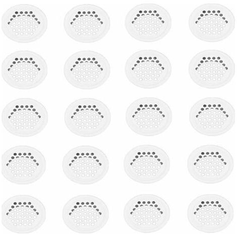Ahlsen – 20-teiliges Lüftungsgitter-set – 35 Mm Rundes, Weißes Edelstahlgitter – Für Küchen Und Möbel – 42 Mm Außendurchmesser – 10 Mm Höhe