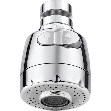 Lntyq 360° Drehbarer Wasserhahn-luftsprudler, Küchenarmatur-düse, Spülbecken-luftsprudler Mit Verstellbarem Filterkopf, 2 Modi, Wasserhahn-luftsprudler, Wasserhahn-zerstäuber, Küchenarmatur-aufsatz, S