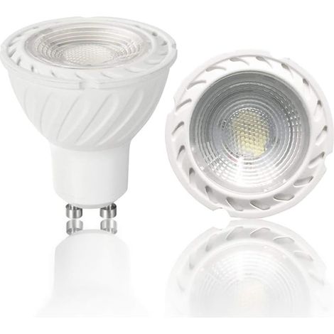 Gu10 Cob-led-lampe, Warmweiß (3000 K), 5 W, 38° Abstrahlwinkel, Entspricht 45 W Halogenlampe. Nicht Dimmbarer, Traditioneller 450-lm-spot Für Decken- Und Schienenbeleuchtung (8er-pack) [energieeffizie