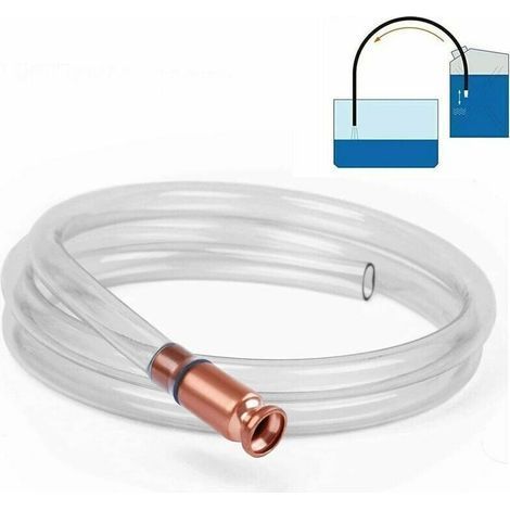 Transferpumpe Mit Schlauch, Schüttelpumpe, Siphon Für Wasser, Gas, Diesel, Benzin, Kraftstoff, Manueller Saugschlauch, Pumpschlauch, Manueller Saugschlauch, Notfall-handpumpe (weiß) 1000p