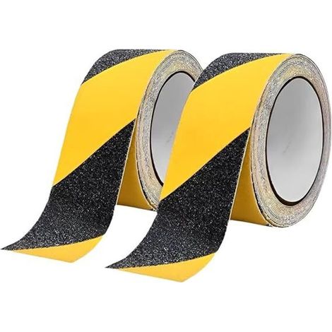 Set Mit 2 Rutschfesten, Selbstklebenden Streifen, 5 M X 2,5 Cm, Für Treppen, Stufen Und Fußböden, Starkes Antirutschband, Selbstklebend