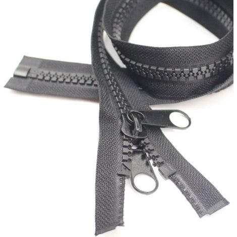 200 Cm 10 Großer Abnehmbarer Reißverschluss Kunststoffreißverschluss Mit Doppelzipper Für Zelt, Segeltuch, Schlafsack (dp Schwarz)