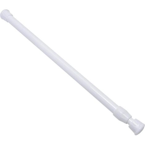 – Ausziehbare Gardinenstange 30-50 Cm – Bohrfreie Montage – Robustes Metall Mit Gummifüßen – Für Duschen Und Schränke