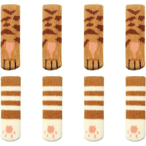 8-teiliges Set Gestrickter Tisch- Und Stuhlbeinüberzüge, Stuhlbeinsocken, Stuhlbeinschoner, Rutschfeste Möbelbezüge, Stuhlbeinkissen