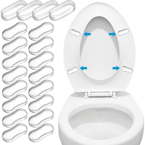 Lntyq 20-teiliges Wc-sitz-ersatzset Mit Starkem Gummikleber, Für Toiletten In Privathaushalten, Hotels Und Schulen