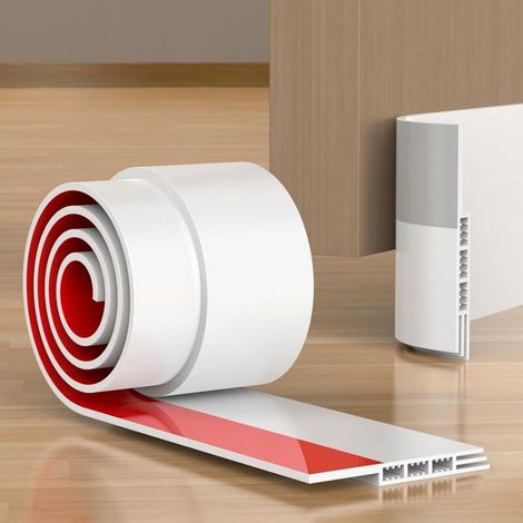 Lntyq 100 Cm Isolierender Türzugluftstopper, Kälteschutz, Schnellmontage, Regendichter Türzugluftstopper, Selbstklebender Türzugluftstopper, Geräusch- Und Staubdicht, Kaltluftstopper, Mäuse-, Ameisen-