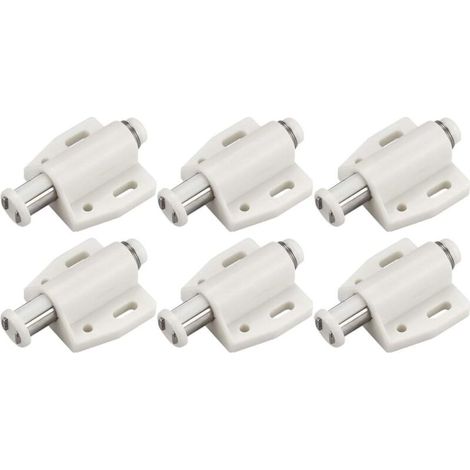 Lntyq 6er-set Magnet-druckverschlüsse, Magnetverschlüsse Aus Kunststoff, Soft-close-magnetverschlüsse Für Schiebetüren, Schränke, Schubladen, Kommoden, Schlafzimmer, Küchen, Badezimmer – Weiß