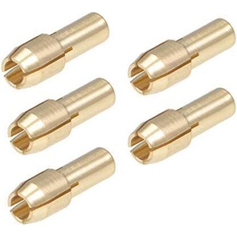 Csparcv Sourcing Map 3,2 Mm Messing-bohrfutter-spannbits Für Rotationswerkzeuge, 5 Stück